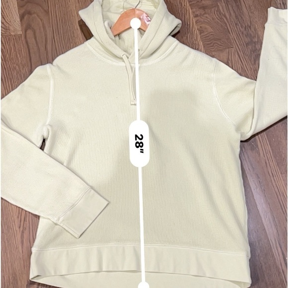 Everlane The Waffle-Knit Hoodie size L light yellow color - Picture 8 of 9